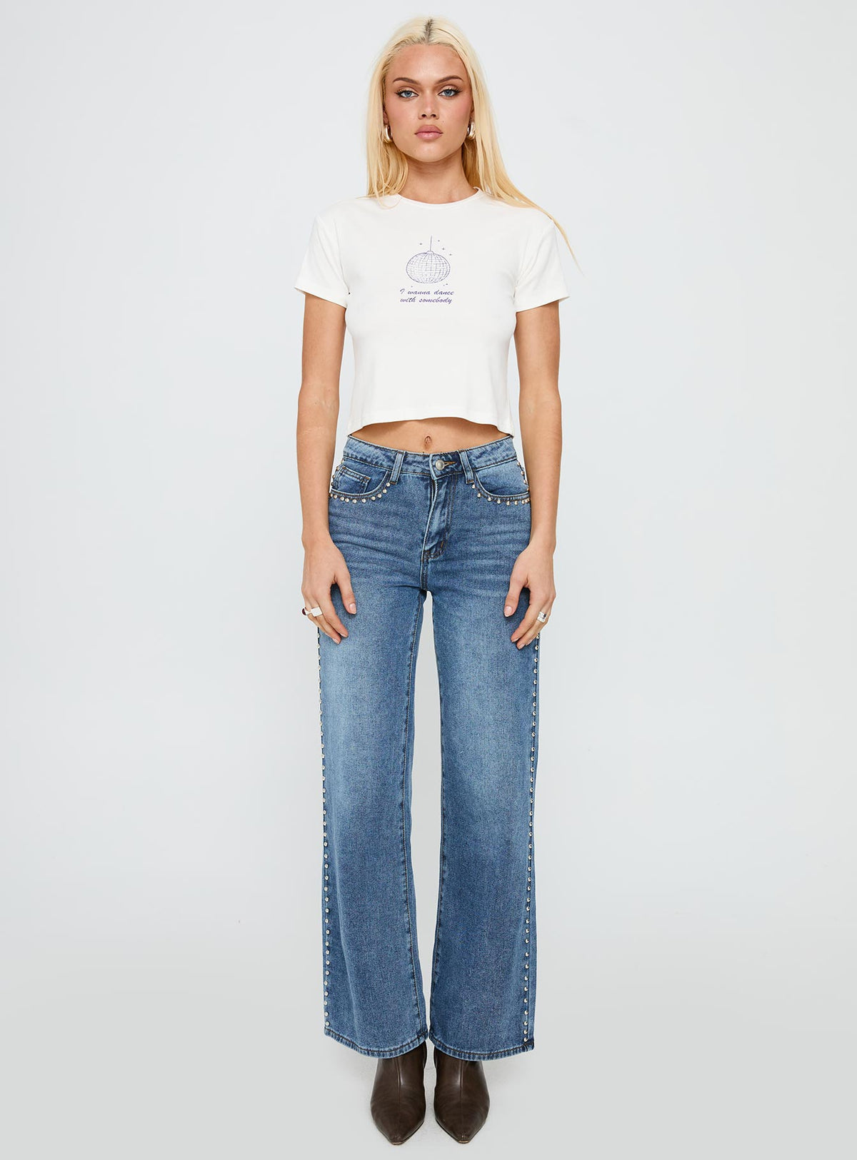 My Girl Graphic Top White