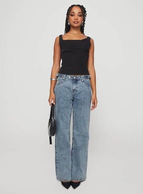 Sidle Low Rise Straight Leg Jeans Light Wash Low Rise Jeans Jeans 