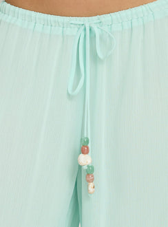 product Princess Polly Distinction Chiffon Pants Aqua Mid Rise Pants Pants 