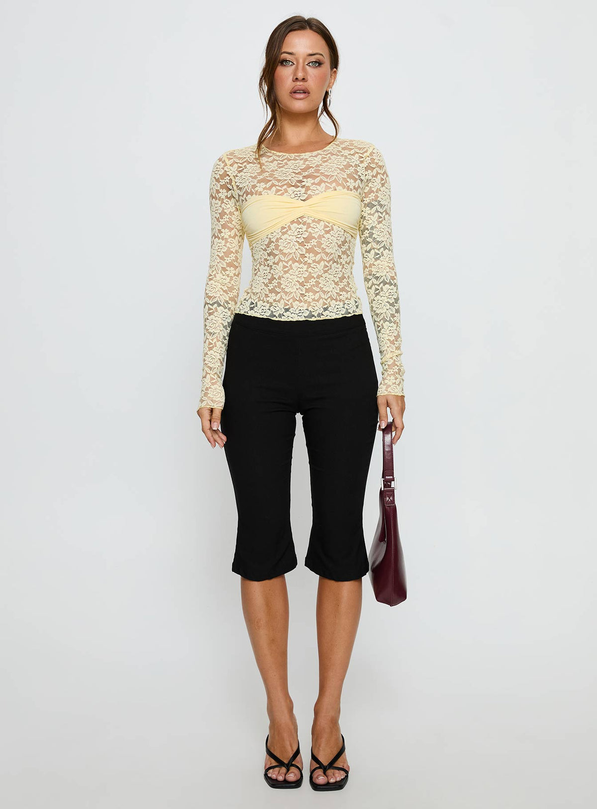Midnight Long Sleeve Top Vanilla Custard