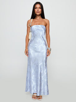 Haley Maxi Dress Blue Jacquard
