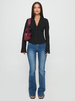Elowenn Long Sleeve Top Black