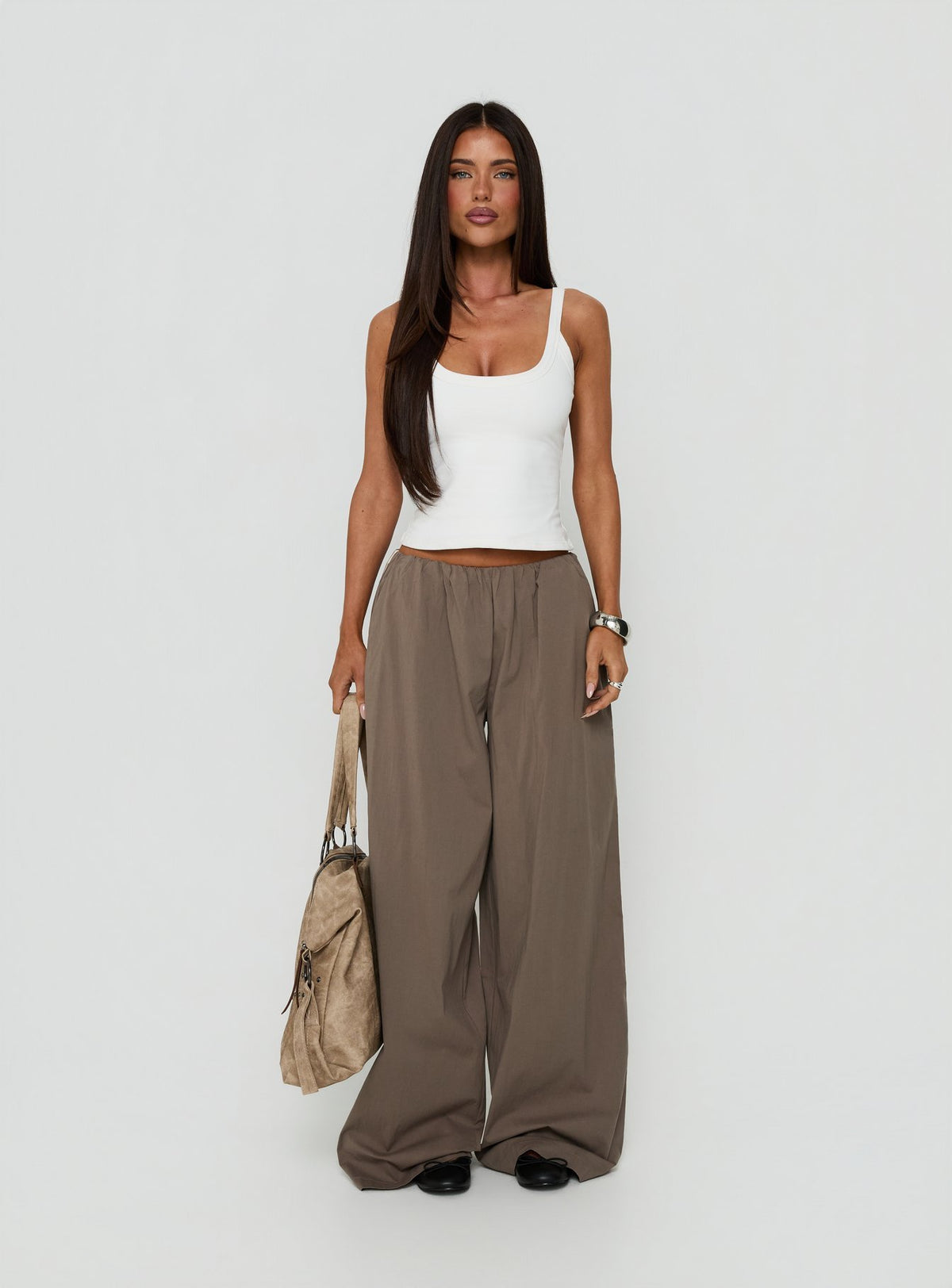 Lunea Concealed Waistband Pants Mushroom Stripe
