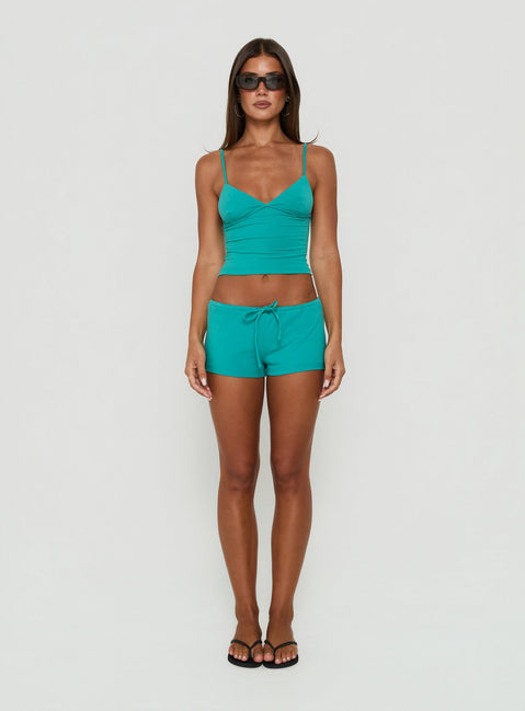 Karhlie Micro Shorts Teal