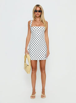 Bombshell Mini Dress Black Polka Dot