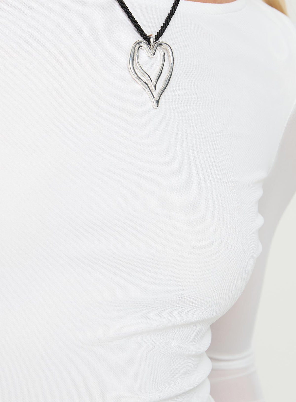 product Princess Polly Lukea Long Sleeve Bodysuit White Long Sleeve Tops Bodysuit 