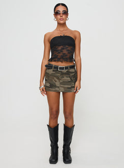 product Princess Polly Zakai Cargo Denim Mini Skirt Camo Mini Skirts Skirts 