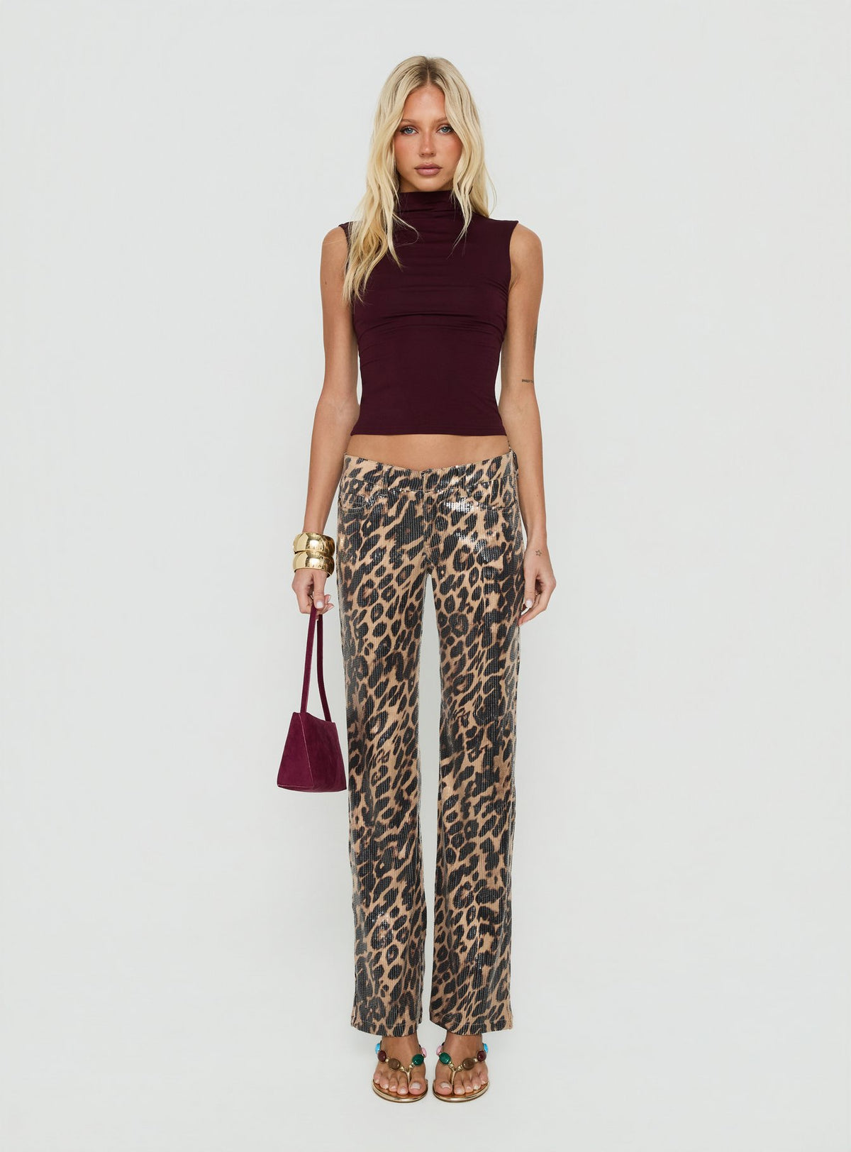 Heartbreaker Sequin Pants Leopard