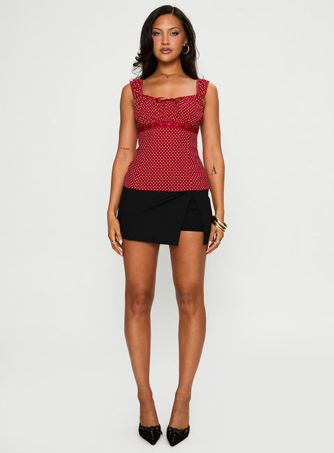 Garconne Top Red Polka Dot