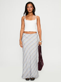   front view of model wearing Princess Polly Quianna Maxi Skirt Multi Maxi Skirts Skirts 