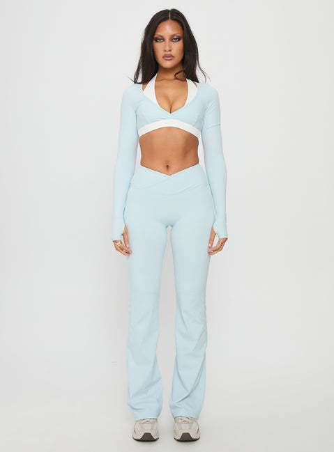Vitality Long Sleeve Active Crop Blue