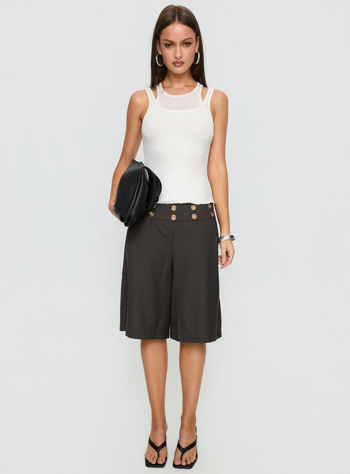 Teza Eyelet Jorts Grey