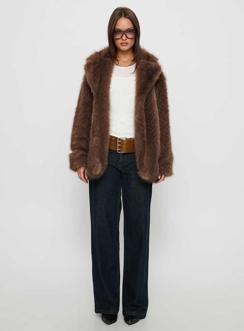 Super Trouper Faux Fur Jacket Multi