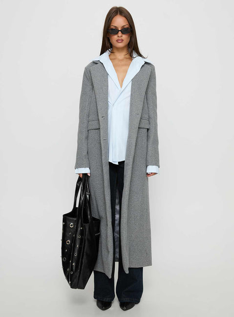 Lovergirl Longline Coat Grey