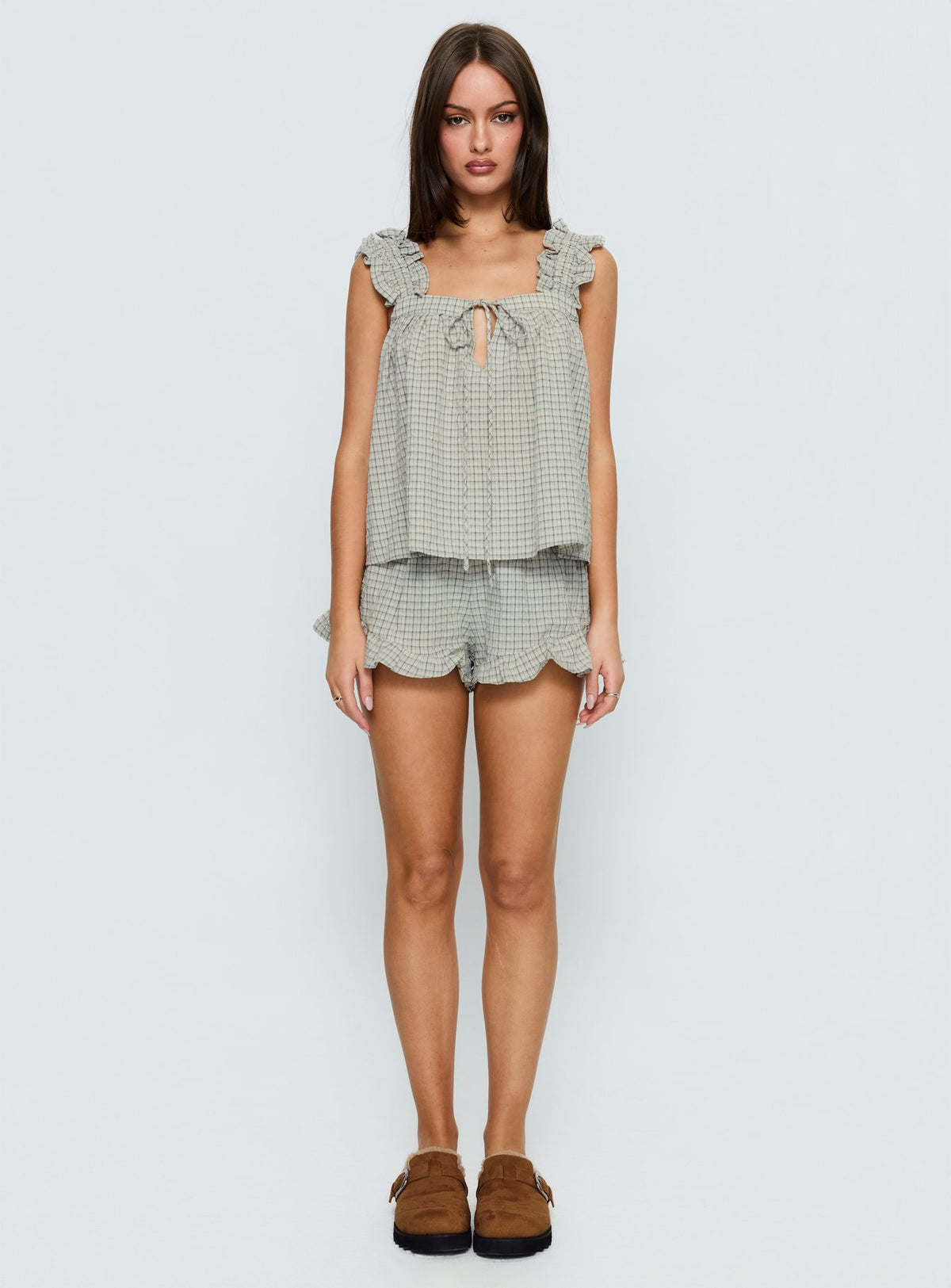 Santabelle Frill Top Check