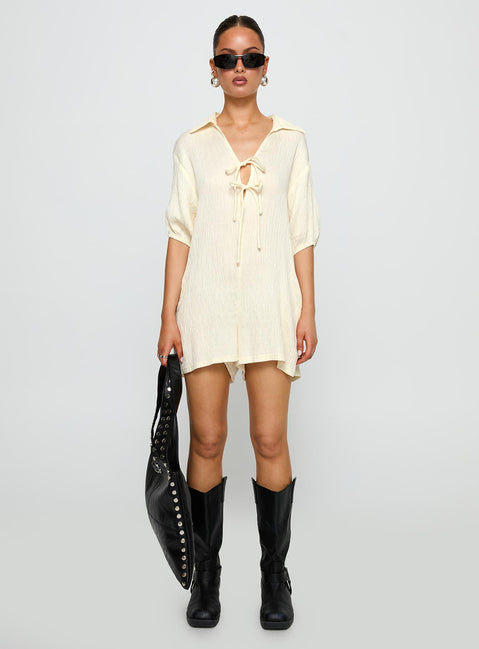 Power Move Romper Beige