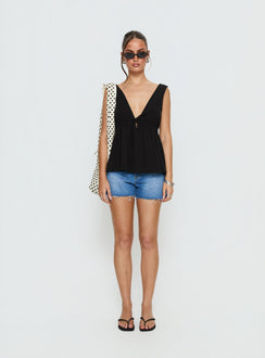 Dianna Babydoll Cami Top Black