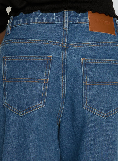 product Princess Polly Naylor Mid Rise Wide Leg Jeans Mid Blue Wash Mid Rise Jeans Jeans 