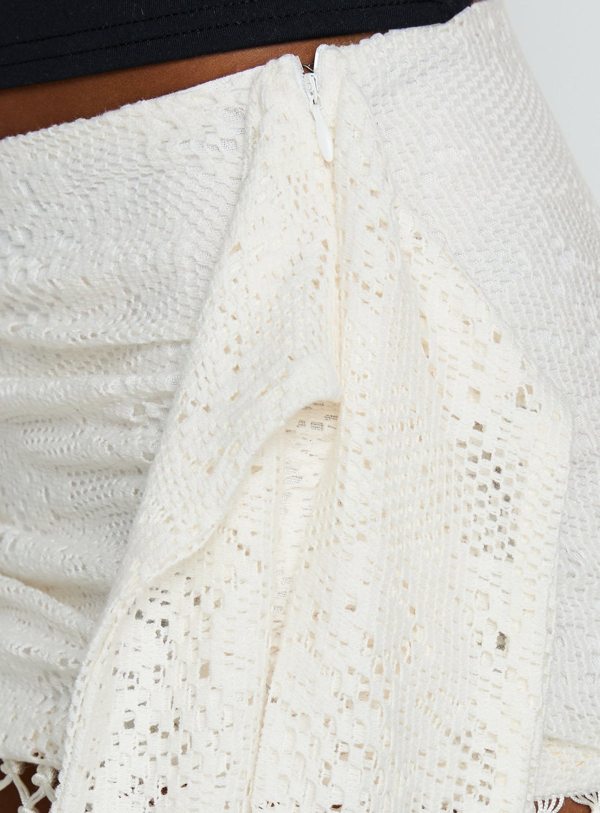 product Princess Polly Winita Macrame Tassel Mini Skirt Cream Mini Skirts Skirts 
