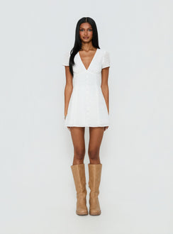 Loveliness Romper White Anglaise