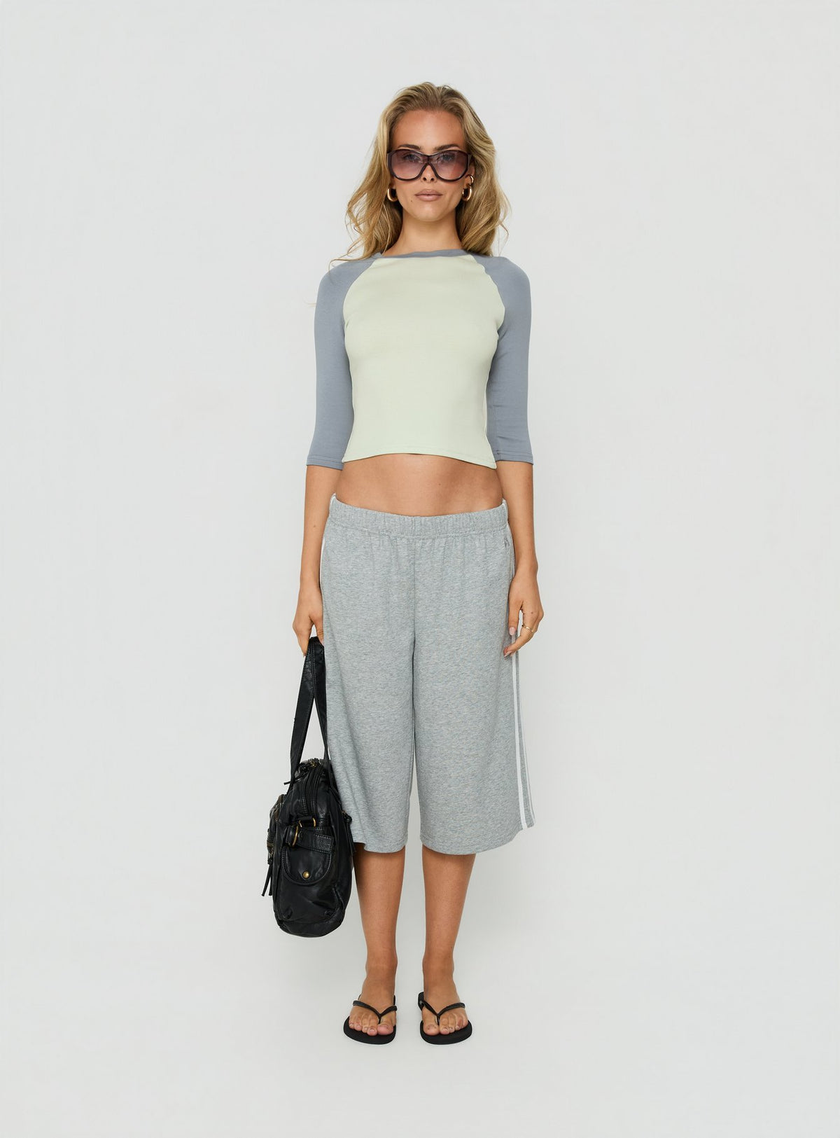 Kikkie 3/4 Sleeve Raglan Jelly Mint / Grey