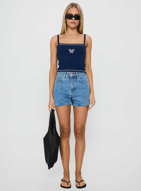 Posie Posse Graphic Tank Navy