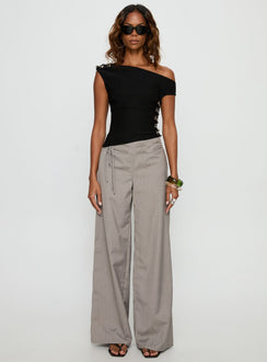 Laude Eyelet Off Shoulder Top Black