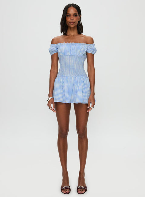 Count My Blessings Playsuit Blue Check