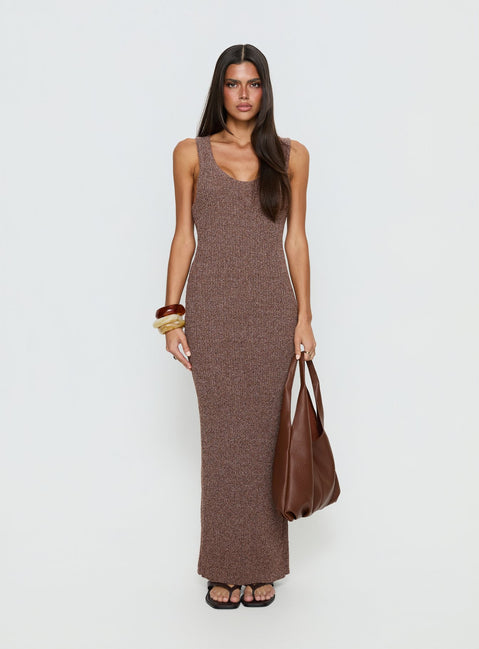 Imirisa Scoop Knit Maxi Dress Mocha