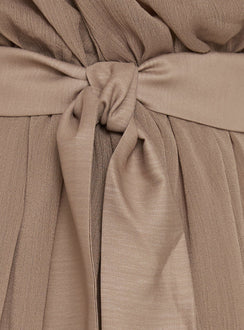 We Belong Together Strapless Blouson Mini Dress Mushroom Tall