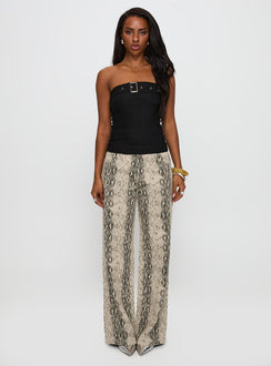 Serpentina Straight Leg Jeans Snake Mid Rise 