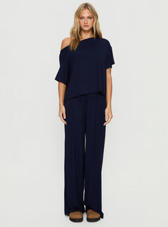 Cozy Hour Sleep Relaxed Pants Navy