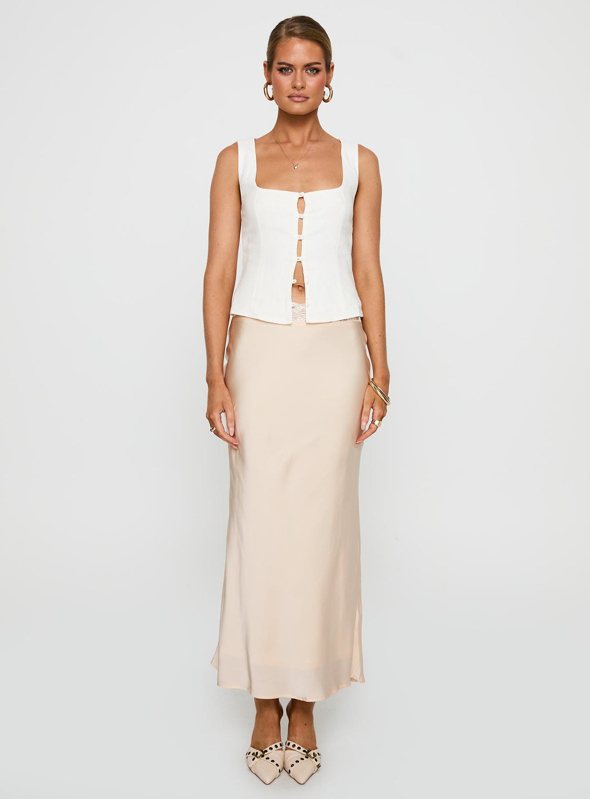 The Charmaine Maxi Skirt Cream