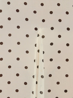 Loulah Sheer Chiffon Maxi Dress Cream Polka Dot