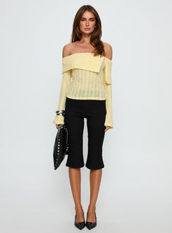 Cartrell Foldover Off Shoulder Top Lemon
