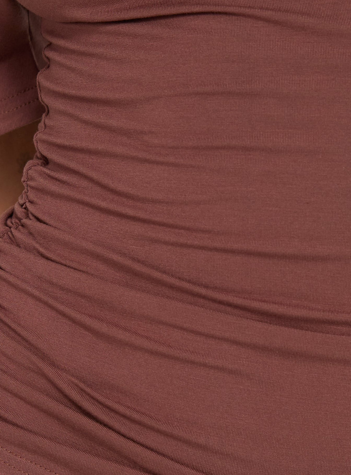 Luckiest Girl Off Shoulder Cinched Top Clay