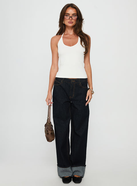 Sentiment V Neck Cami Top White