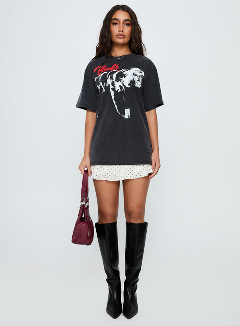 Blondie Vintage Oversized Graphic Tee Black