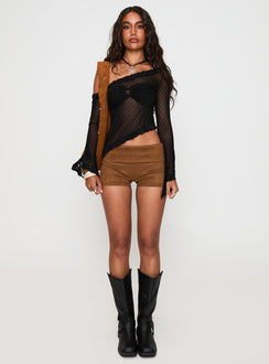 Empty Space Top Black Polka