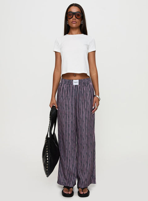 front view of model wearing Princess Polly Beach House Pants Multi Pants 