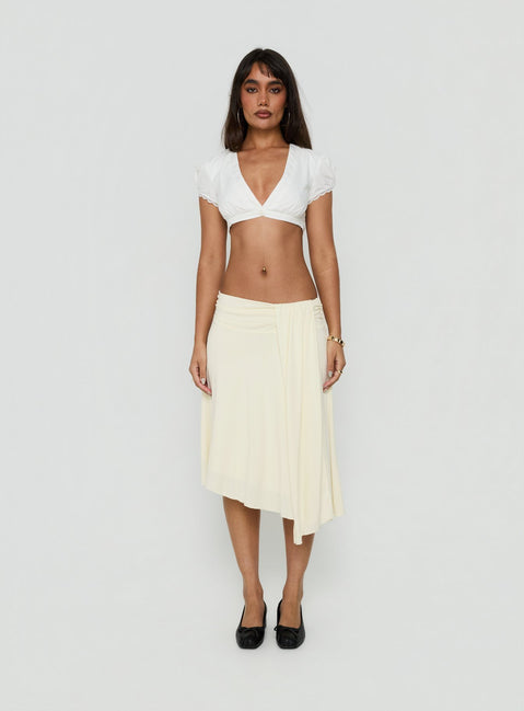 Delliah Micro Crop Top White