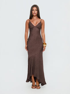 Makaia Balconette Maxi Dress Brown