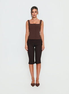 Zamie Top Chocolate