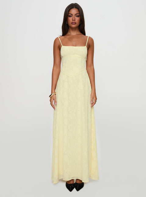 South Of France Maxi Dress Yellow Petite