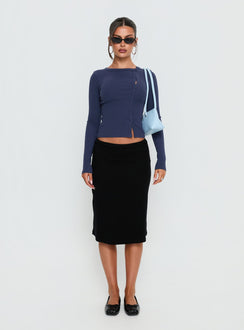 Passoni Long Sleeve Top Navy