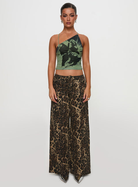 Pantar Low Rise Pants Leopard Low Rise Pants Pants 