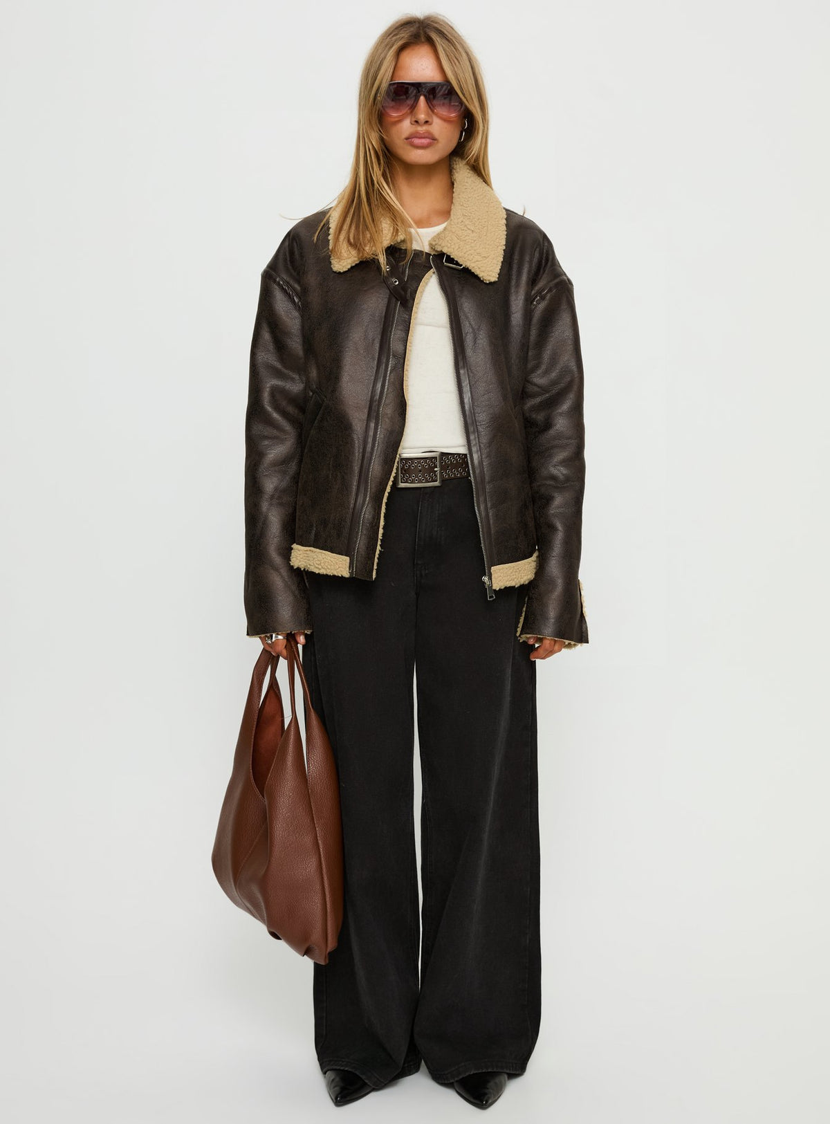 Benetta Collared Jacket Brown