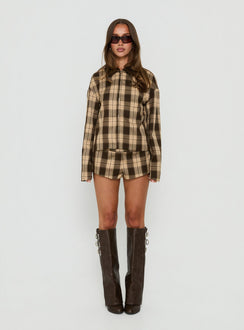 Schnieder Contrast Jacket Brown Check