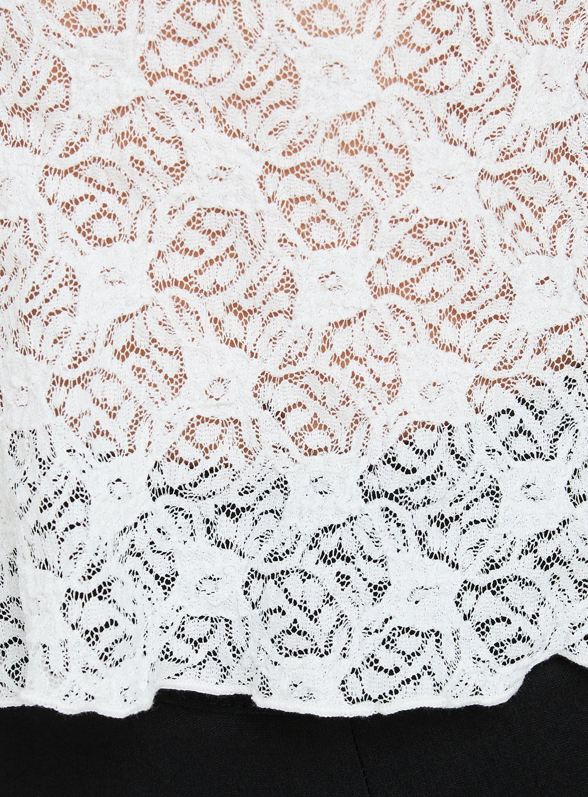 Note To Self Ring Detail Arrowneck Top White
