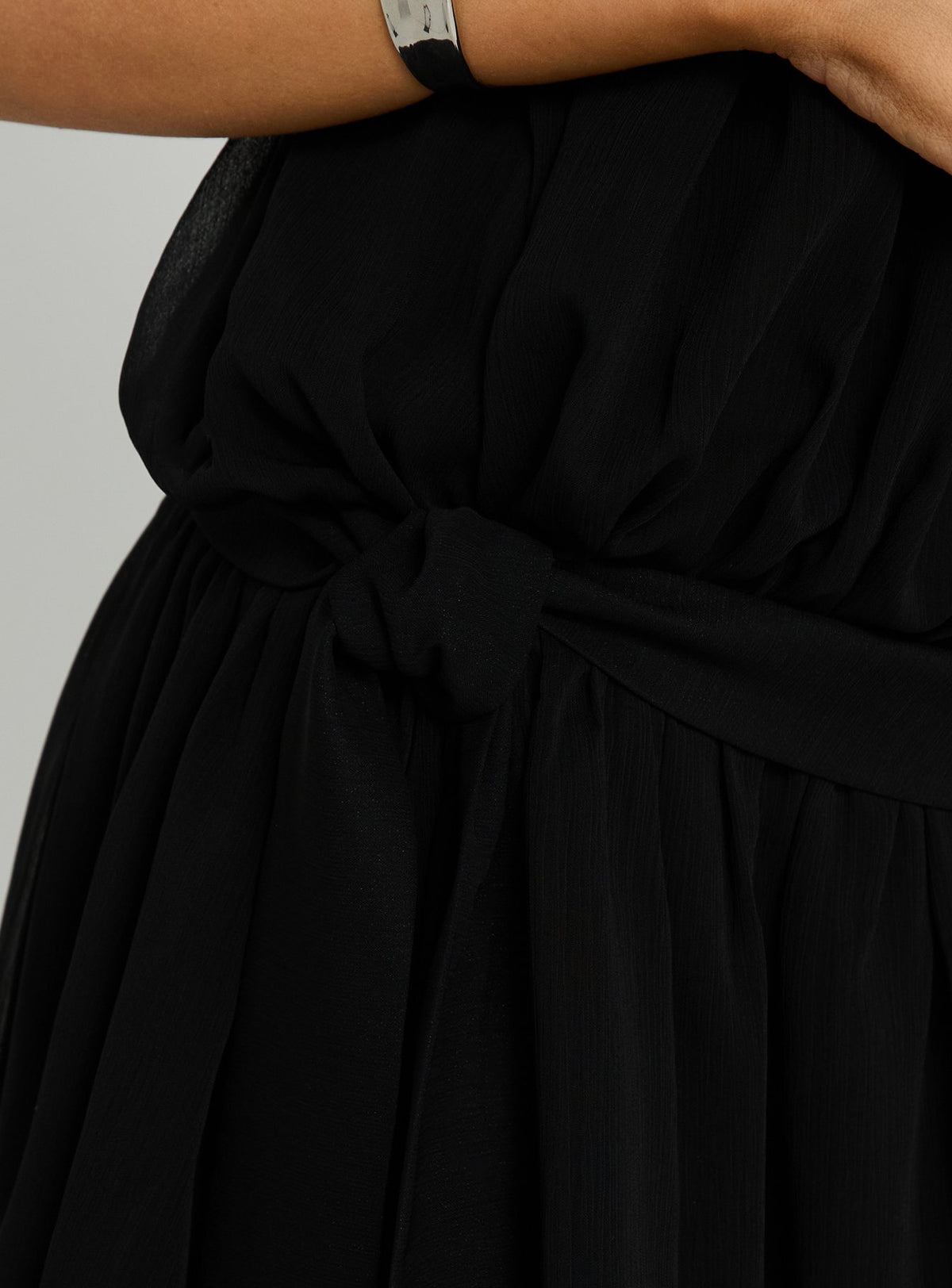 We Belong Together Strapless Blouson Mini Dress Black
